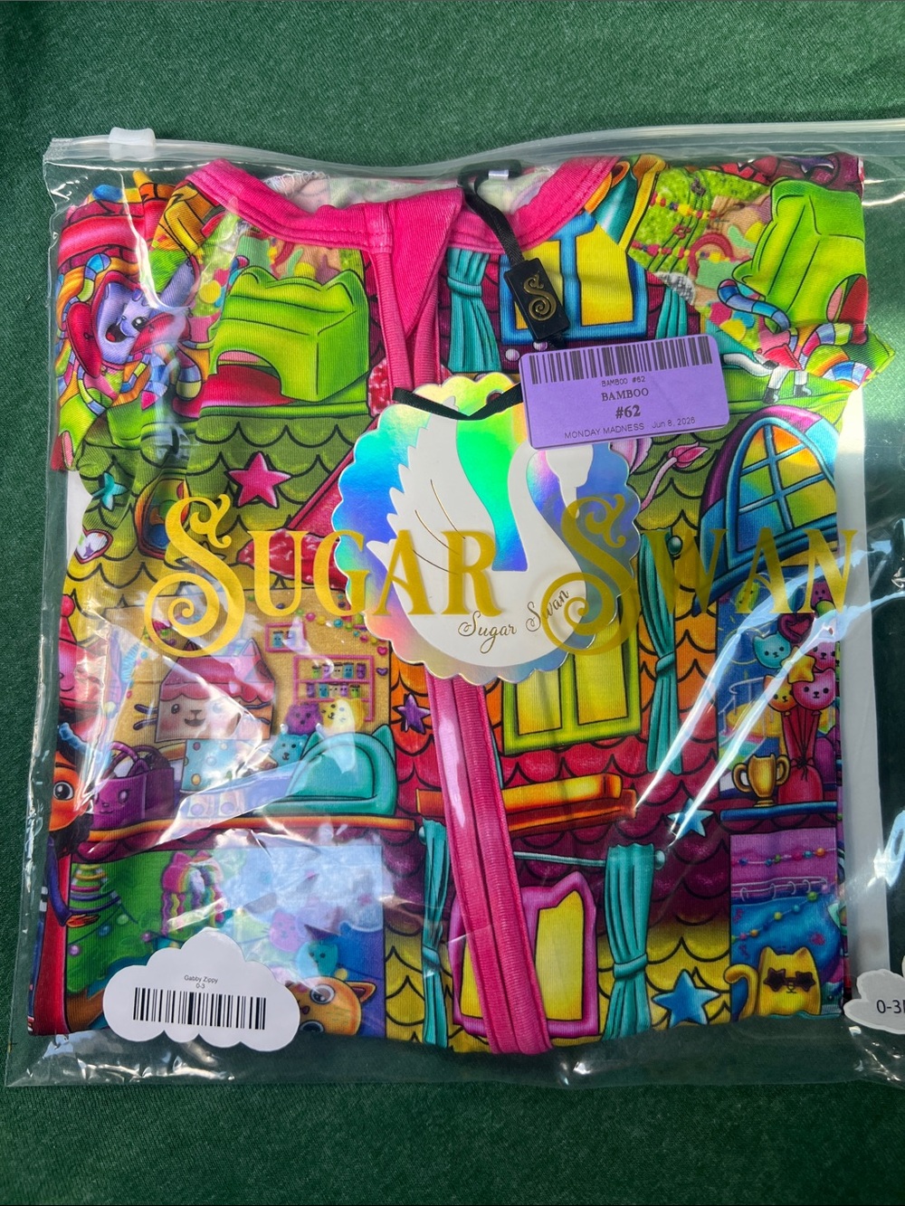 Sugar Swann Kids One-Piece Romper in Bright Multicolor